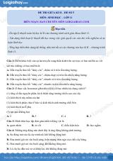 Đề kiểm tra giữa kì 2 Sinh 11 - Đề số 5 có lời giải chi tiết